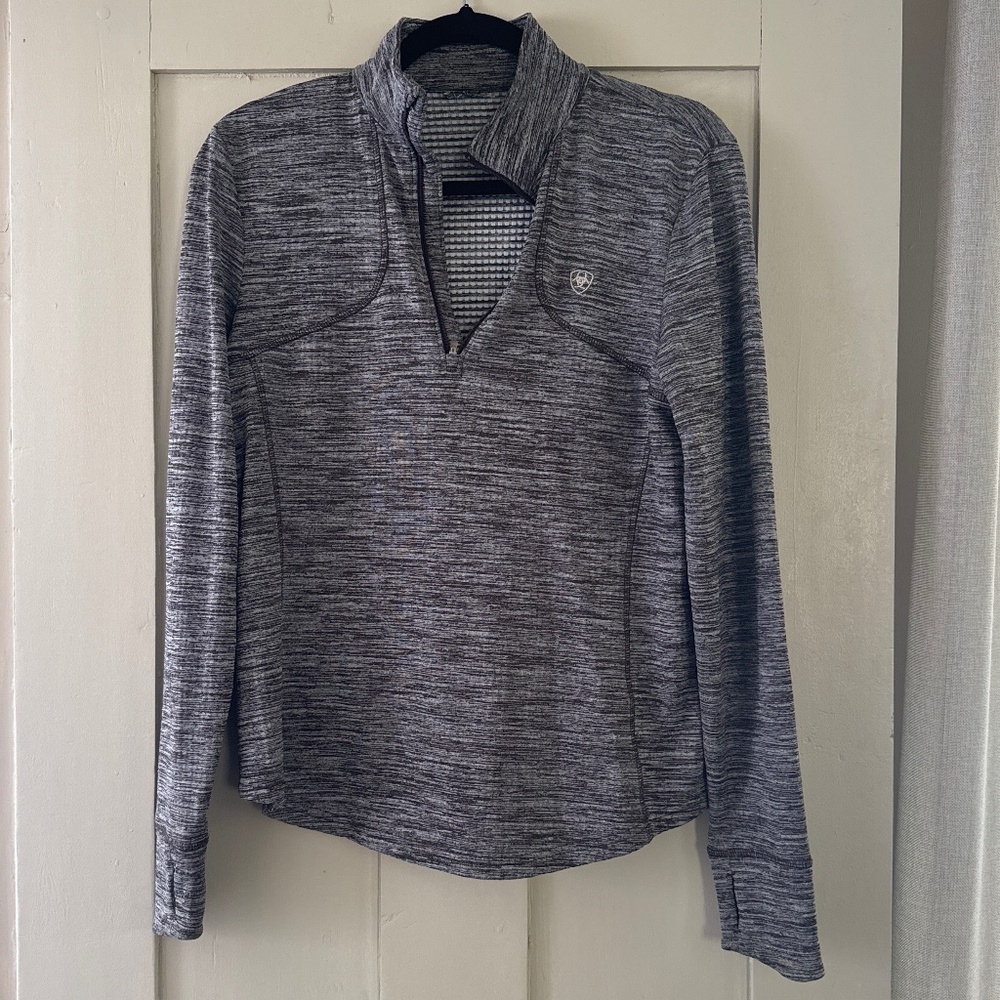 Ariat Quarter Zip Performance Pullover • Brown Heather